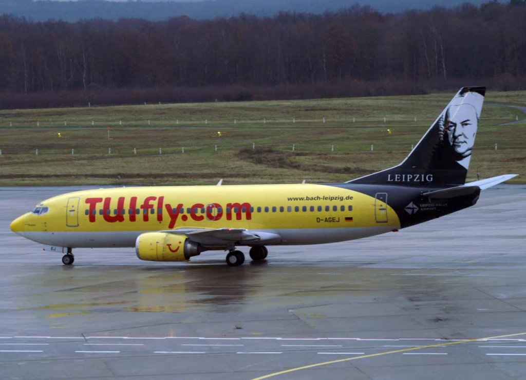 TUIfly (Germania), D-AGEJ, Boeing 737-300 (bach-leipzig.de), 2007.11.21, CGN-EDDK, Kln-Bonn, Germany 

