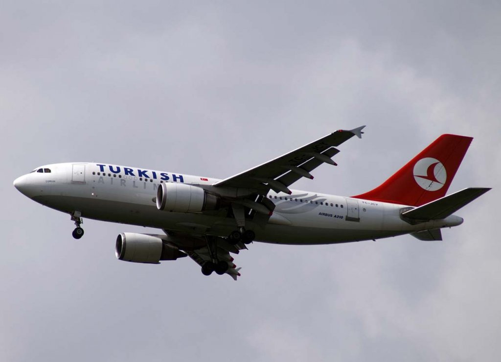 Turkish Airlines, TC-JCY, Airbus A 310-300 (Coruh), 2007.08.03, DUS, Dsseldorf, Germany