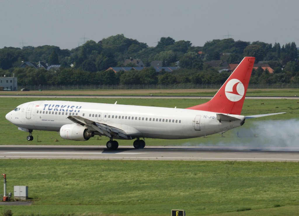 Turkish Airlines, TC-JFD, Boeing 737-800 wl (Rize), 2008.08.31, DUS, Dsseldorf, Germany