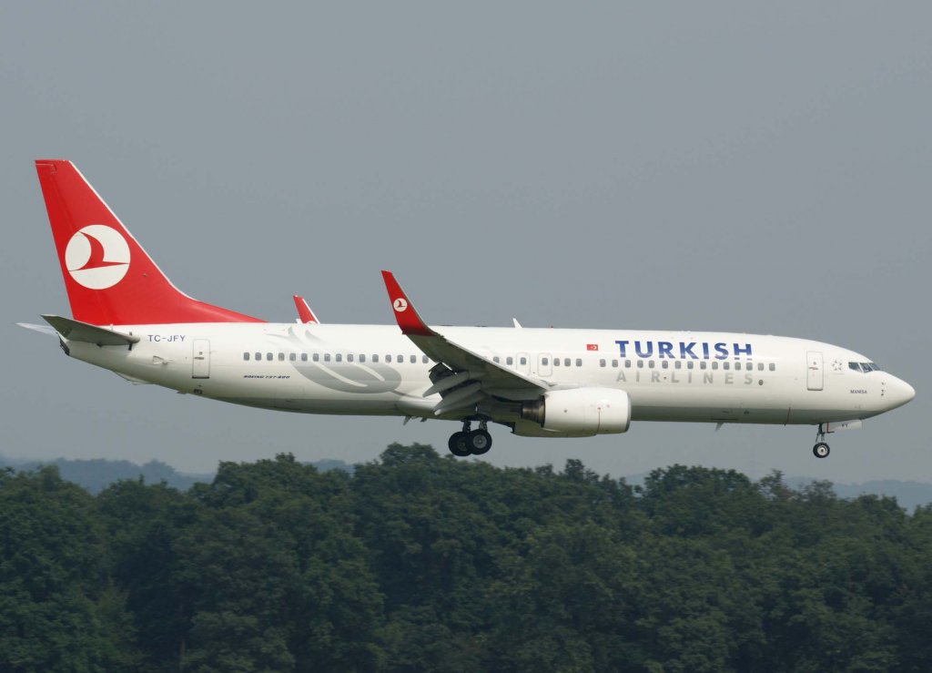 Turkish Airlines, TC-JFY, Boeing 737-800 wl (Manisa), 2009.08.14, CGN, Kln / Bonn, Germany