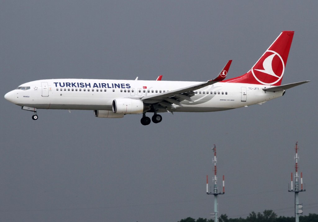 Turkish Airlines, TC-JFY  Manisa , Boeing, 737-800 wl (neue TA-Lkrg.), 01.07.2013, DUS-EDDL, Dsseldorf, Germany 