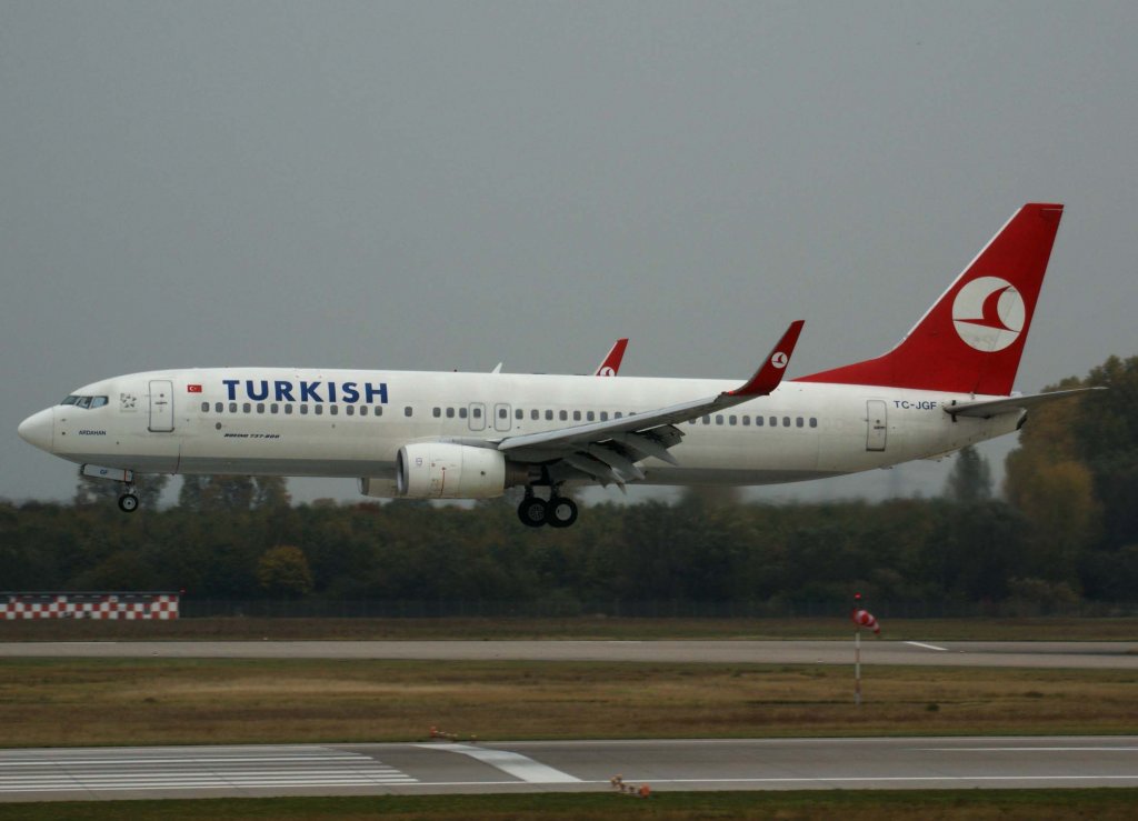 Turkish Airlines, TC-JGF, Boeing 737-800 wl (Ardahan), 2009.10.24, DUS, Dsseldorf, Germany