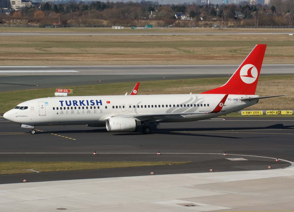 Turkish Airlines, TC-JHB, Boeing 737-800 WL (Safranbolu), 2010.03.03, DUS, Dsseldorf, Germany
