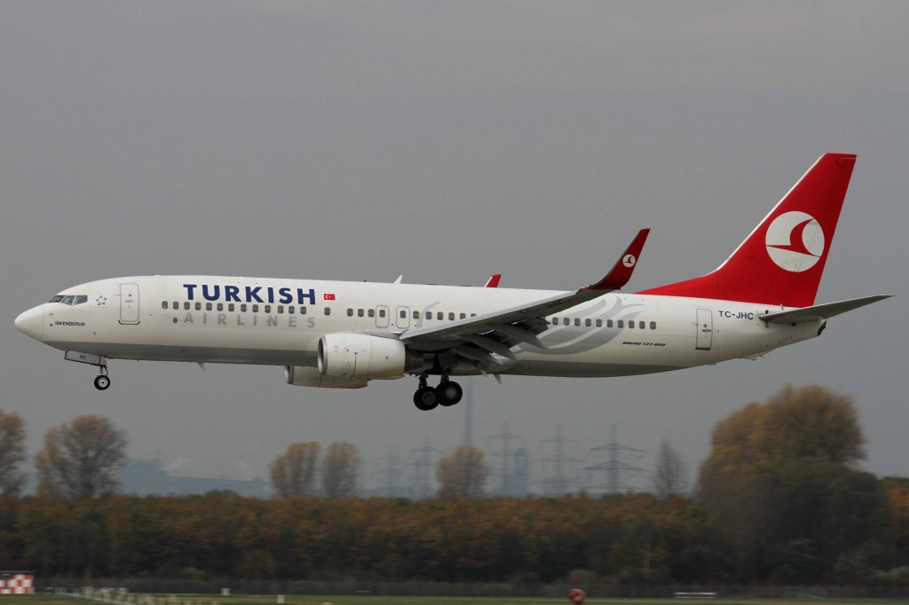 Turkish Airlines, TC-JHC  Iskenderun , Boeing, 737-800 wl, 10.11.2012, DUS-EDDL, Dsseldorf, Germany 