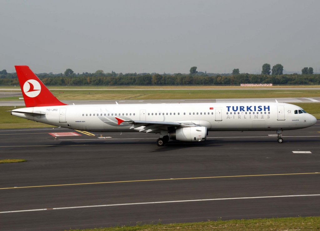 Turkish Airlines, TC-JRC, Airbus A 321-200 (Sakarya), 2009.09.09, DUS, Dsseldorf, Germany