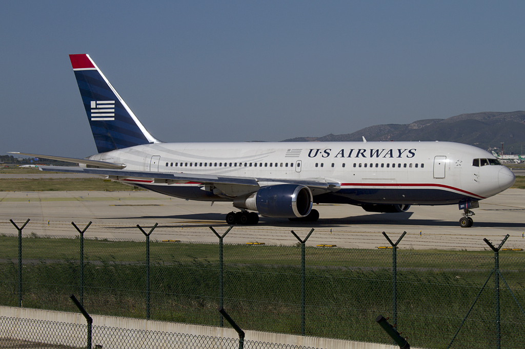US Airways, N251AY, Boeing, B767-2B7ER, 19.09.2010, BCN, Barcelona, Spain


