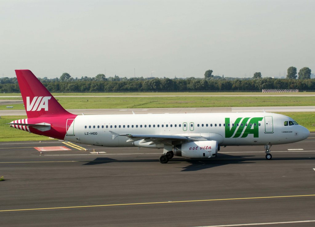 VIA Bulgarian Airways, LZ-MDD, Airbus A 320-200, 2010.09.22, DUS-EDDL, Dsseldorf, Germany 

