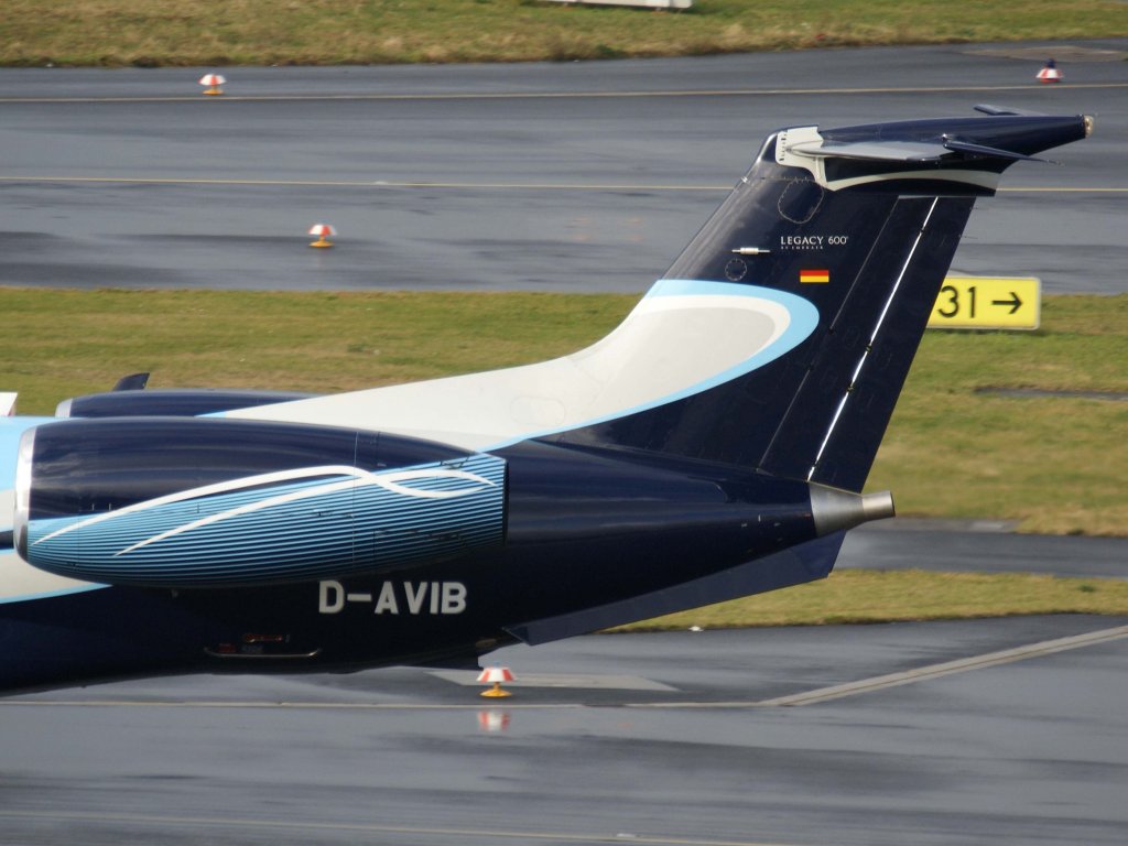 Vibro Air, D-AVIB, Embraer, ERJ-135 BJ ~ Legacy 600 (Seitenleitwerk/Tail), 06.01.2012, DUS-EDDL, Dsseldorf, Germany 