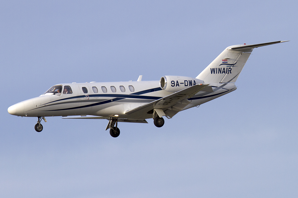Winair, 9A-DWA, Cessna, 525A CJ2, 09.01.2011, SZG, Salzburg, Austria 





