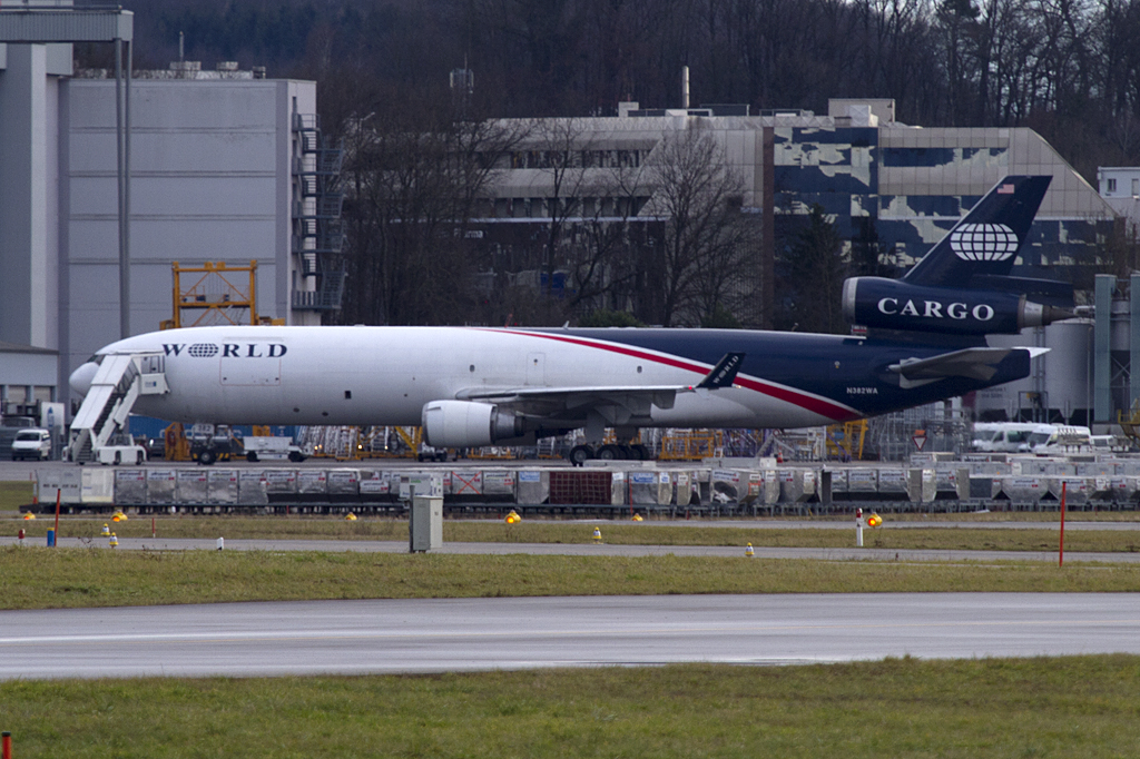 World Airways, N382WA, McDonnell-Douglas, MD-11F, 15.01.2011, ZRH, Zuerich, Switzerland


