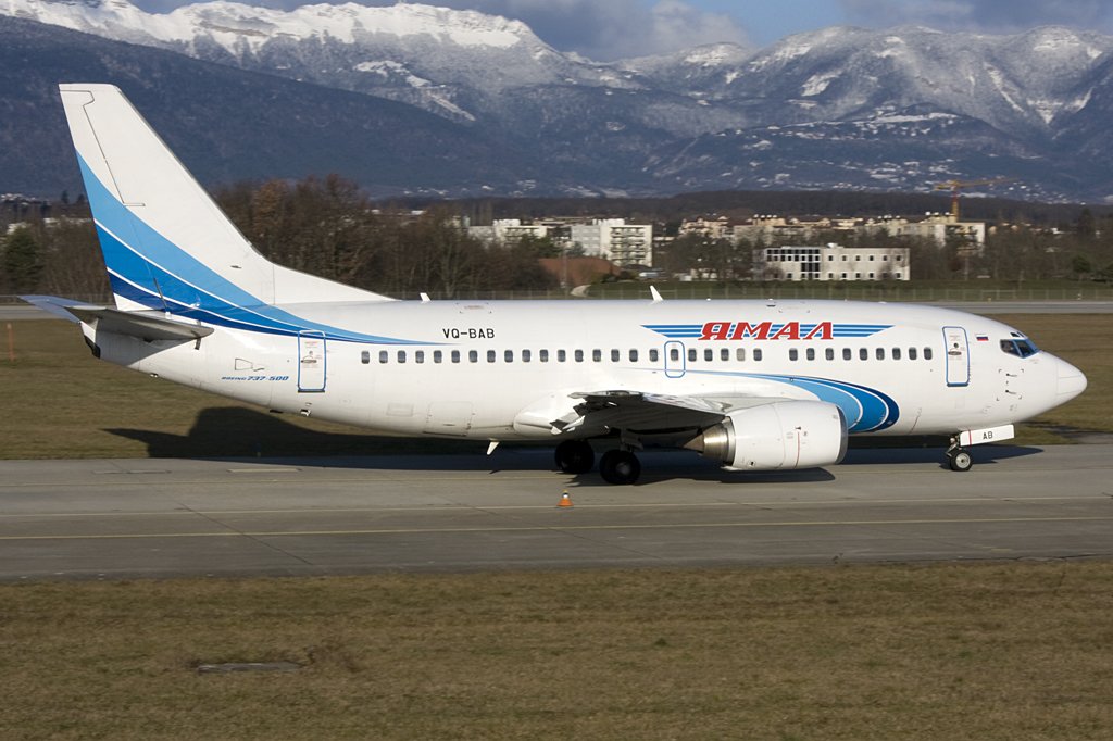 Yamal Airlines, VQ-BAB, Boeing, B737-56N, 02.01.2010, GVA, Geneve, Switzerland 


