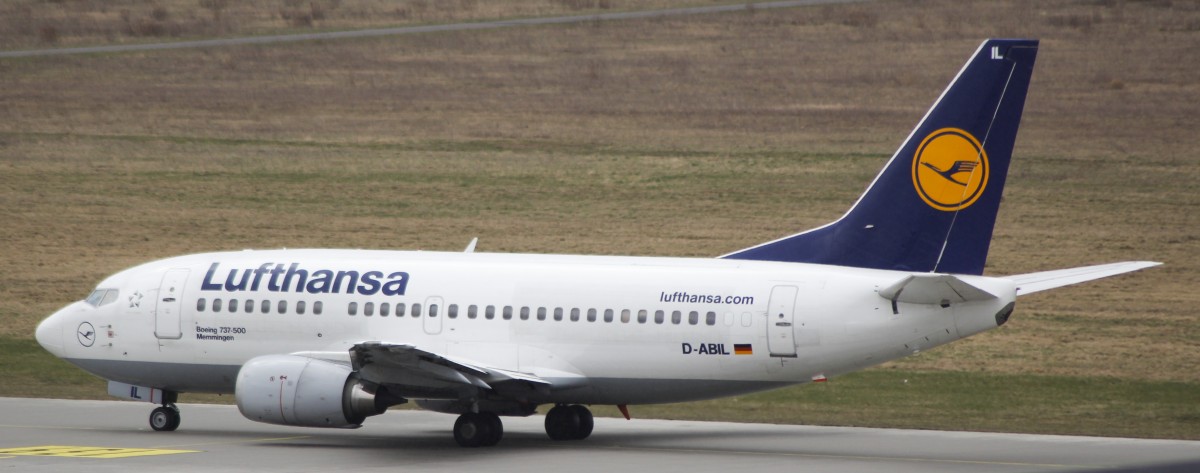 03.04.2015 @ LEJ / Lufthansa Boeing 737-530 D-ABIL  Memmingen 