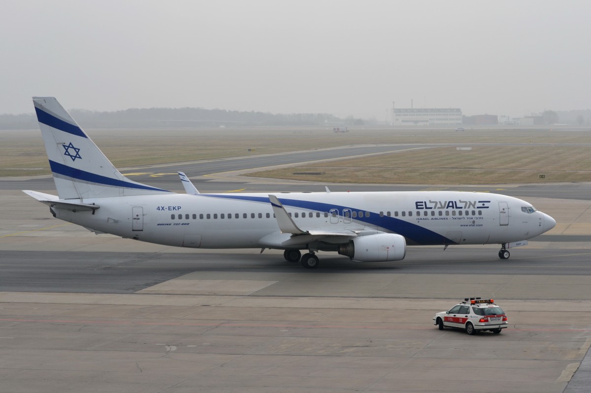 4X-EKP El Al Israel Airlines Boeing 737-8Q8(WL)    06.03.2014
Berlin-Schönefeld   zum Start nach Tel Aviv