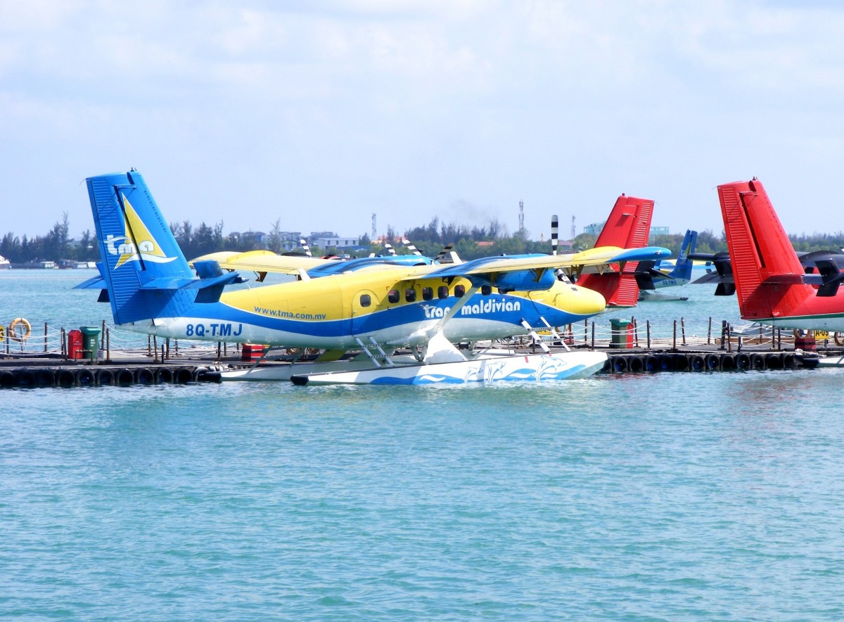 8Q-TMJ,DHC-6 Twin Otter, Trans Maldivian Airways, Waterairport Male (MLE) 10.3.2015