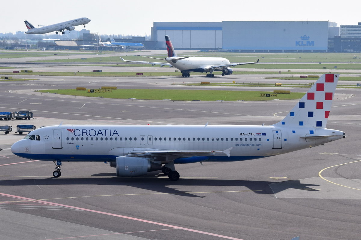 9A-CTK Croatia Airlines Airbus A320-214  , AMS , 12.03.2017