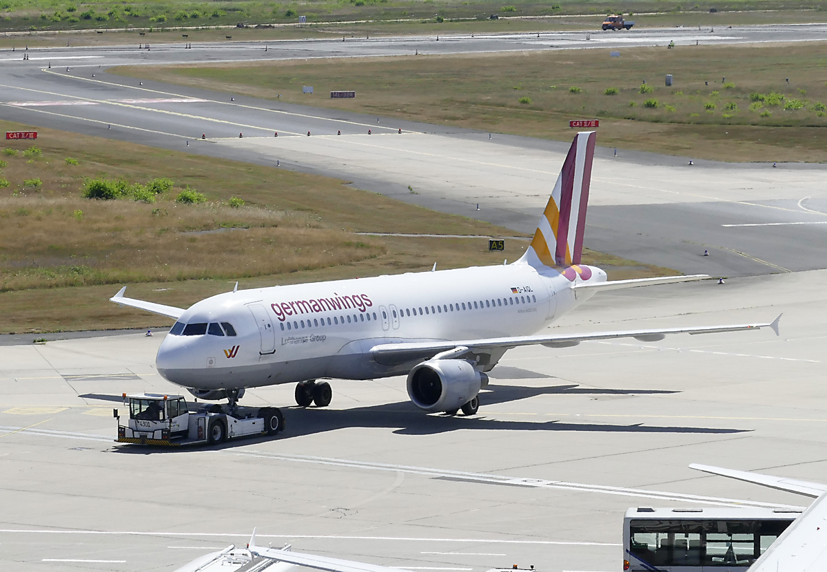A 320-200 Germanwings, D-AIQL, pushback in CGN - 08.07.2018