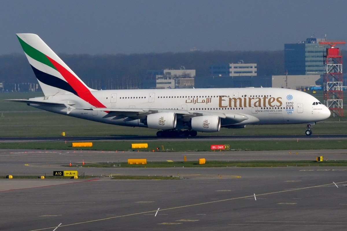 A6-EDT Emirates Airbus A380-861   08.03.2014  Amsterdam-Schiphol