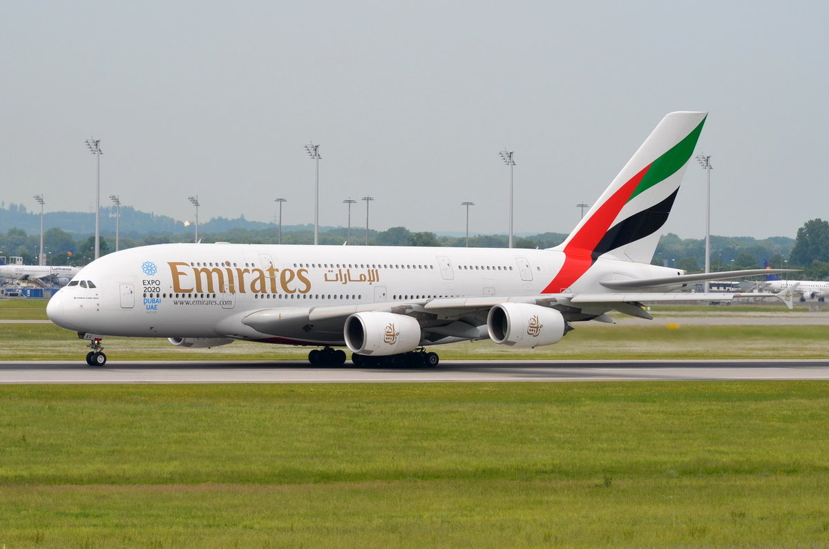 A6-EEC Emirates Airbus A380-861  , MUC  02.06.2017