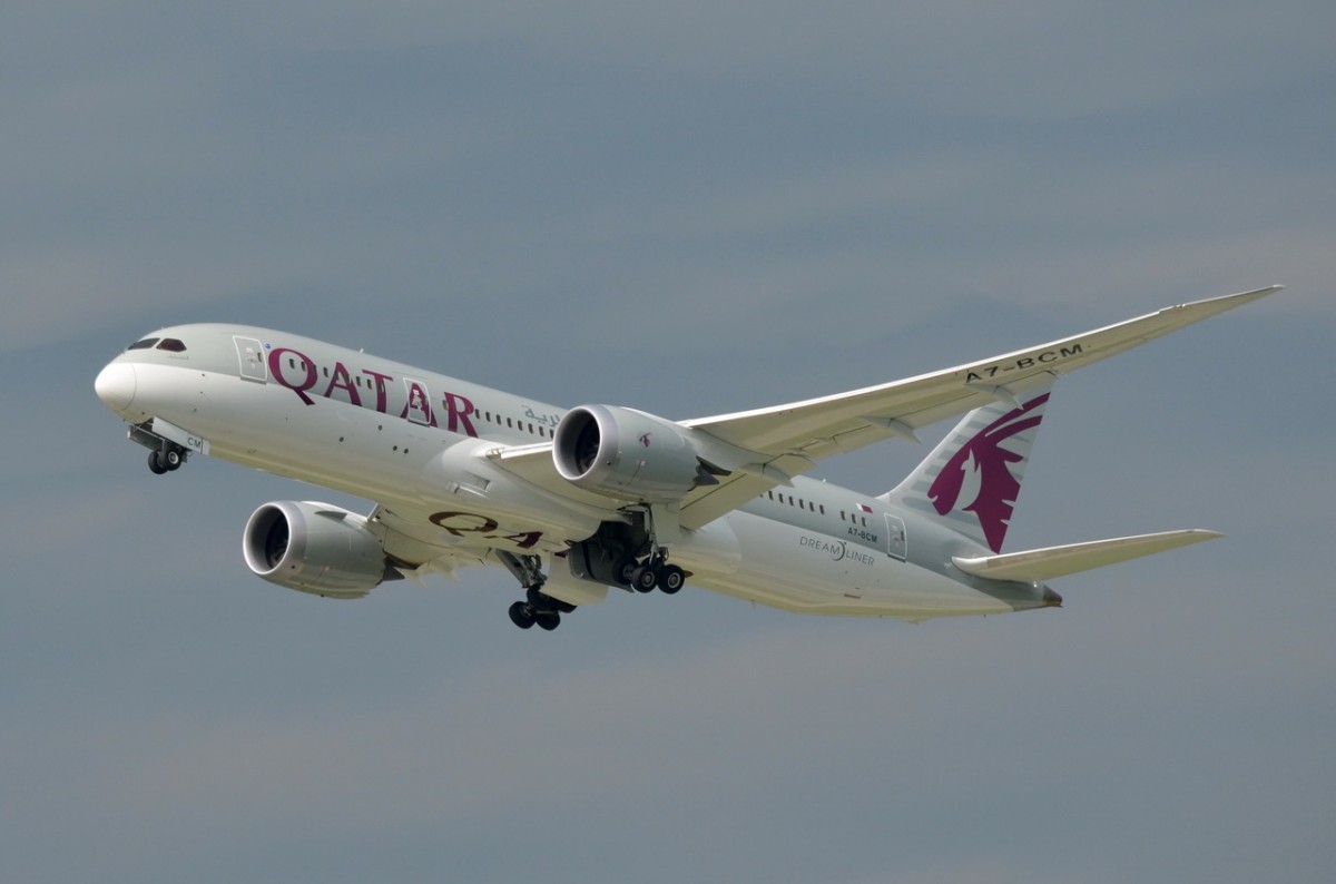 A7-BCM Qatar Airways Boeing 787-8 Dreamliner  in München gestartet am 13.05.2015
