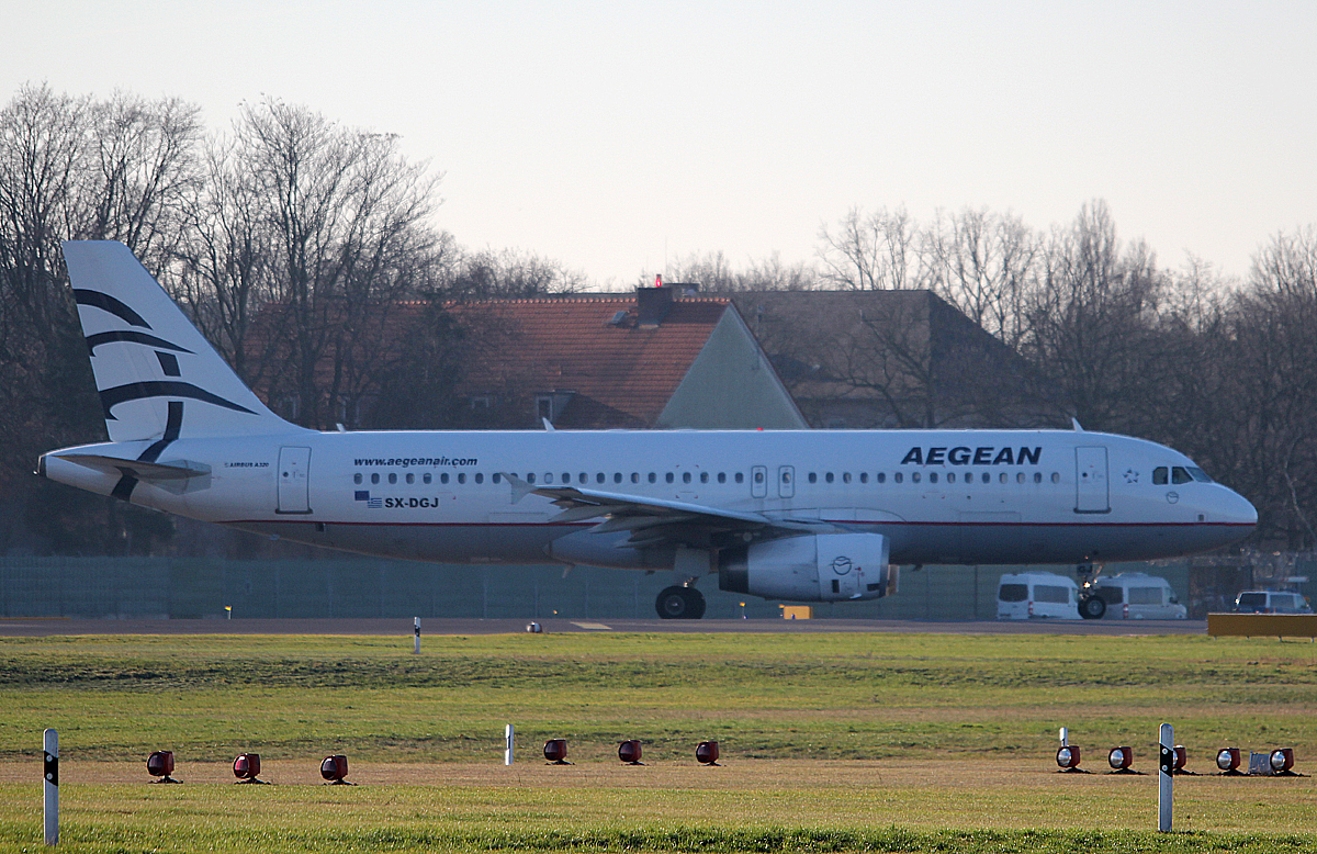 Aegean A 320-232 SX-DGJ kurz vor dem Start in Berlin-Tegel am 30.12.2013