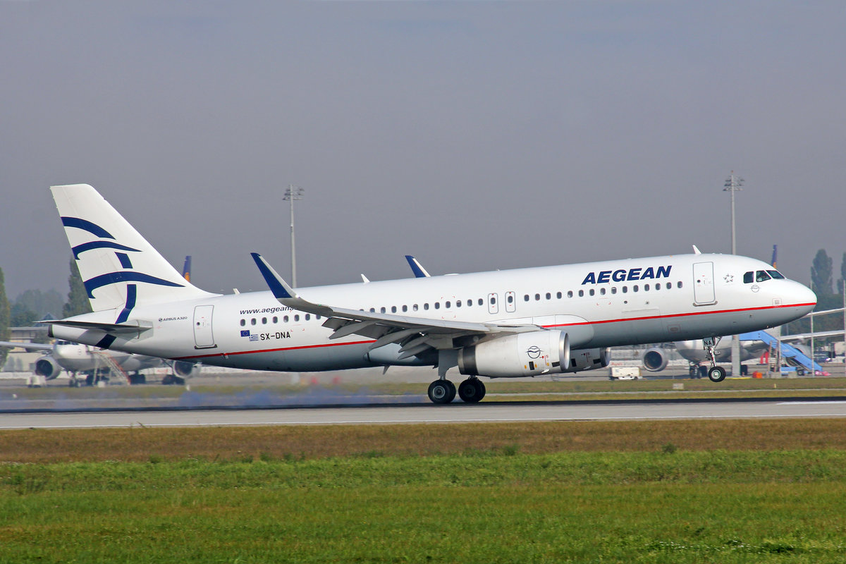 Aegean Airlines, SX-DNA, Airbus A320-232SL, 24.September 2016, MUC München, Germany.