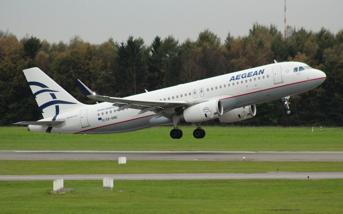 Aegean Airlines, SX-DNE,MSN 7014,Airbus A 320-232 (SL), 18.10.2017, HAM-EDDH, Hamburg, Germany 