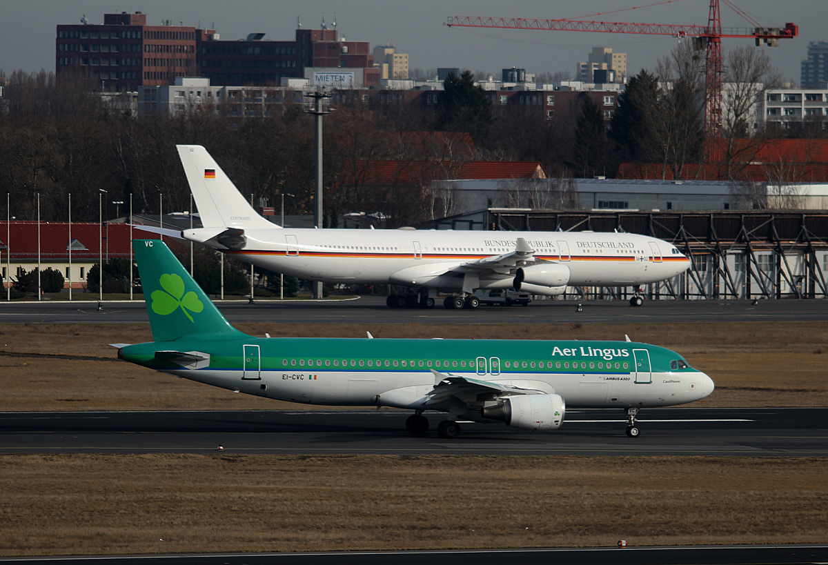 Aer Lingus Airbus A 320-214, EI-CVC, Germany Air Force, Airbus A 340-313X, 16+02, TXL, 04.03.2017