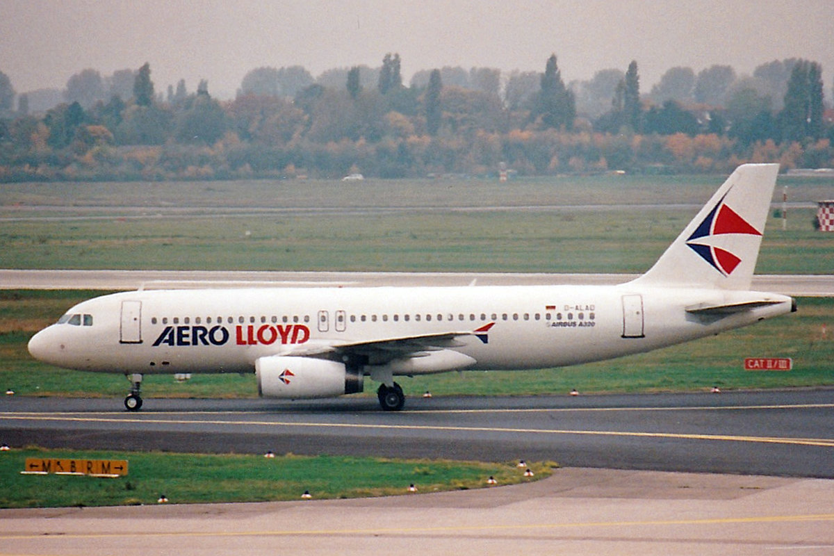 Aero Lloyd, D-ALAD, Airbus A320-232, msn: 661, November 1999, DUS Düsseldorf, Germany.