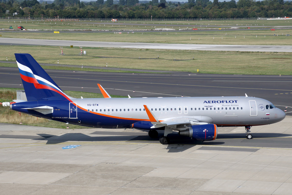 Aeroflot - Russian Airlines, VQ-BTW  F.Tolbukhin , Airbus, A 320-214 sl, DUS-EDDL, Düsseldorf, 21.08.2019, Germany 