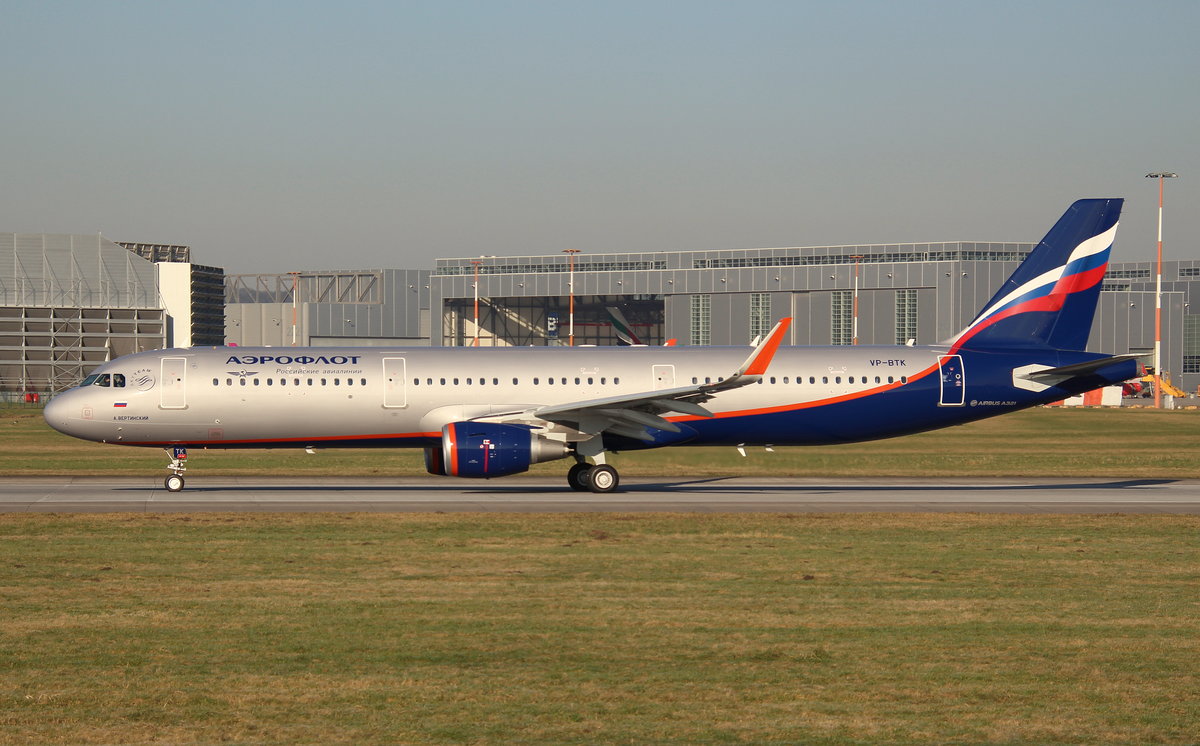 Aeroflot, VP-BTK, MSN 7934, Airbus A 321-211 (SL), 07.02.2018, XFW-EDHI, Hamburg-Finkenwerder, Germany (Auslieferungsflug) 