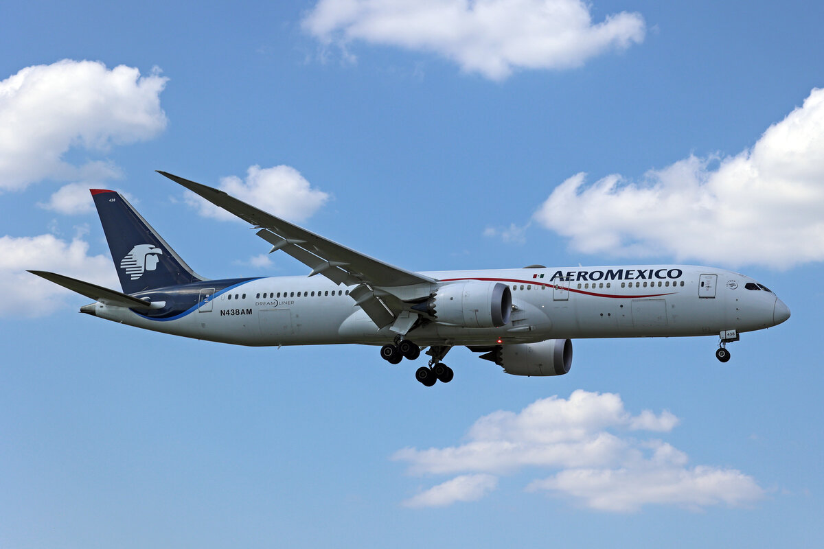 AeroMexico, N438AM, Boeing B787-9, msn: 43862/541, 07.Juli 2023, LHR London Heathrow, United Kingdom.