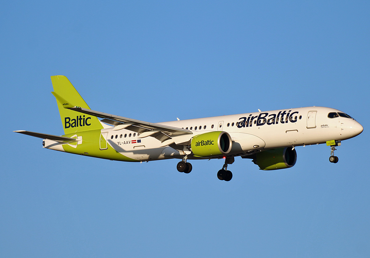 Air Baltic, Airbus A 220-300, YL-AAV, BER, 19.12.2020