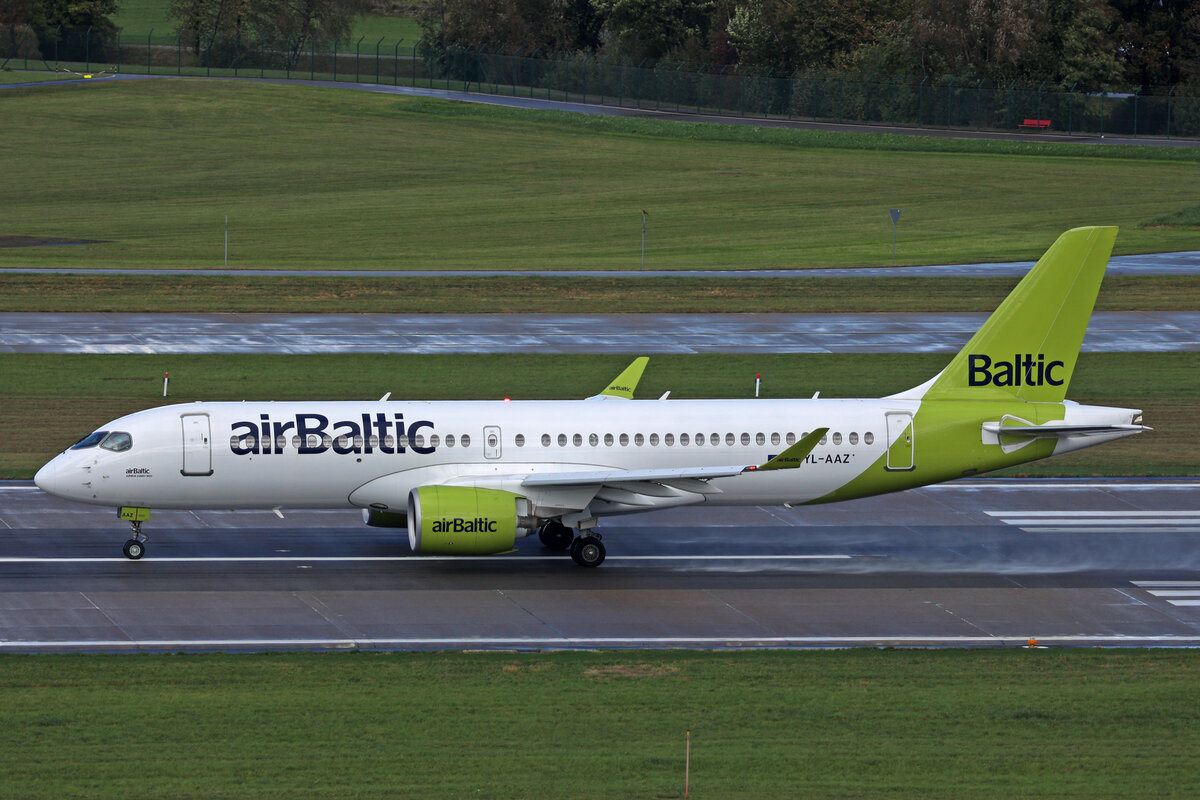 Air Baltic, YL-AAZ, Airbus A220-371, msn: 55114, 14.Oktober 2023, ZRH Zürich, Switzerland.