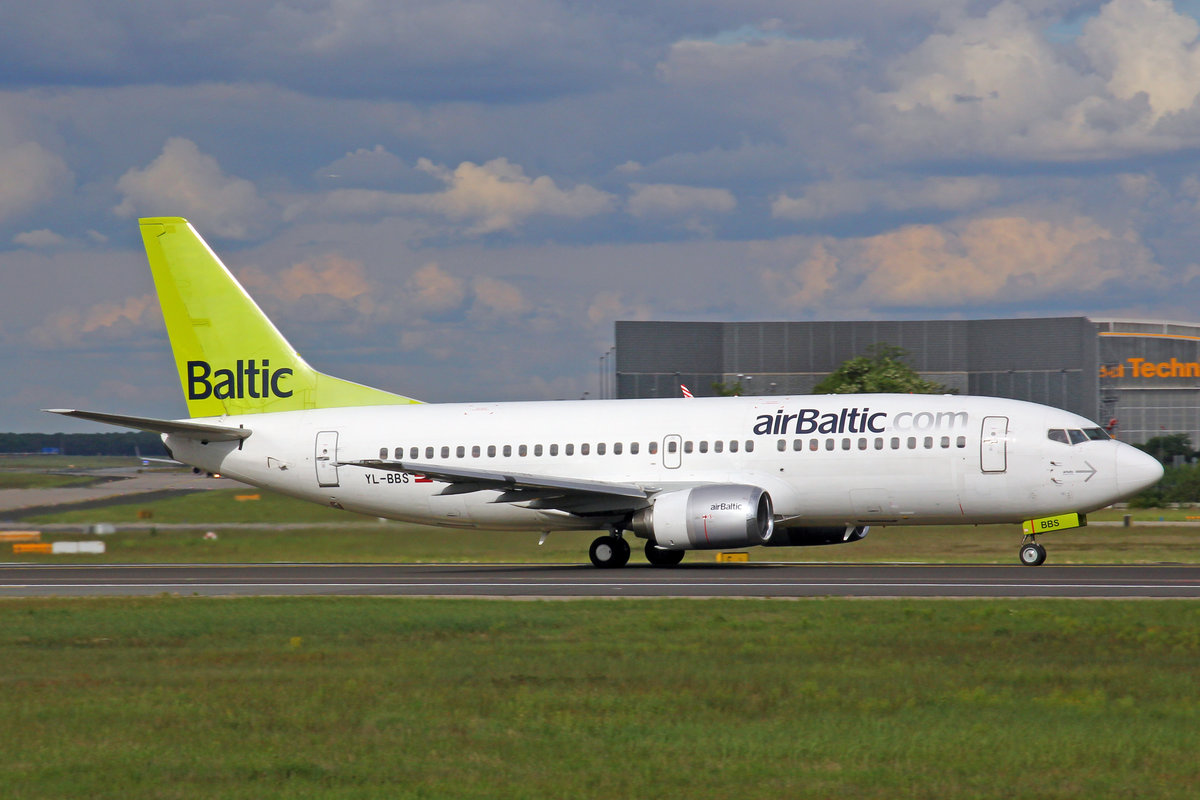 Air Baltic, YL-BBS, Boeing 737-31S, 20.Mai 2017, FRA Frankfurt am Main, Germany.