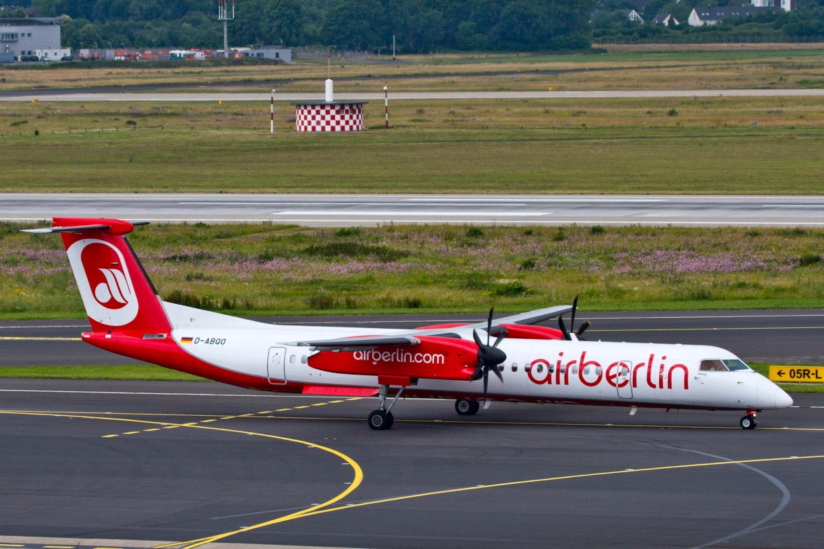 Air Berlin (AB-BER), D-ABQO, Bombardier, DHC-8-402 Q, 27.06.2015, DUS-EDDL, Düsseldorf, Germany