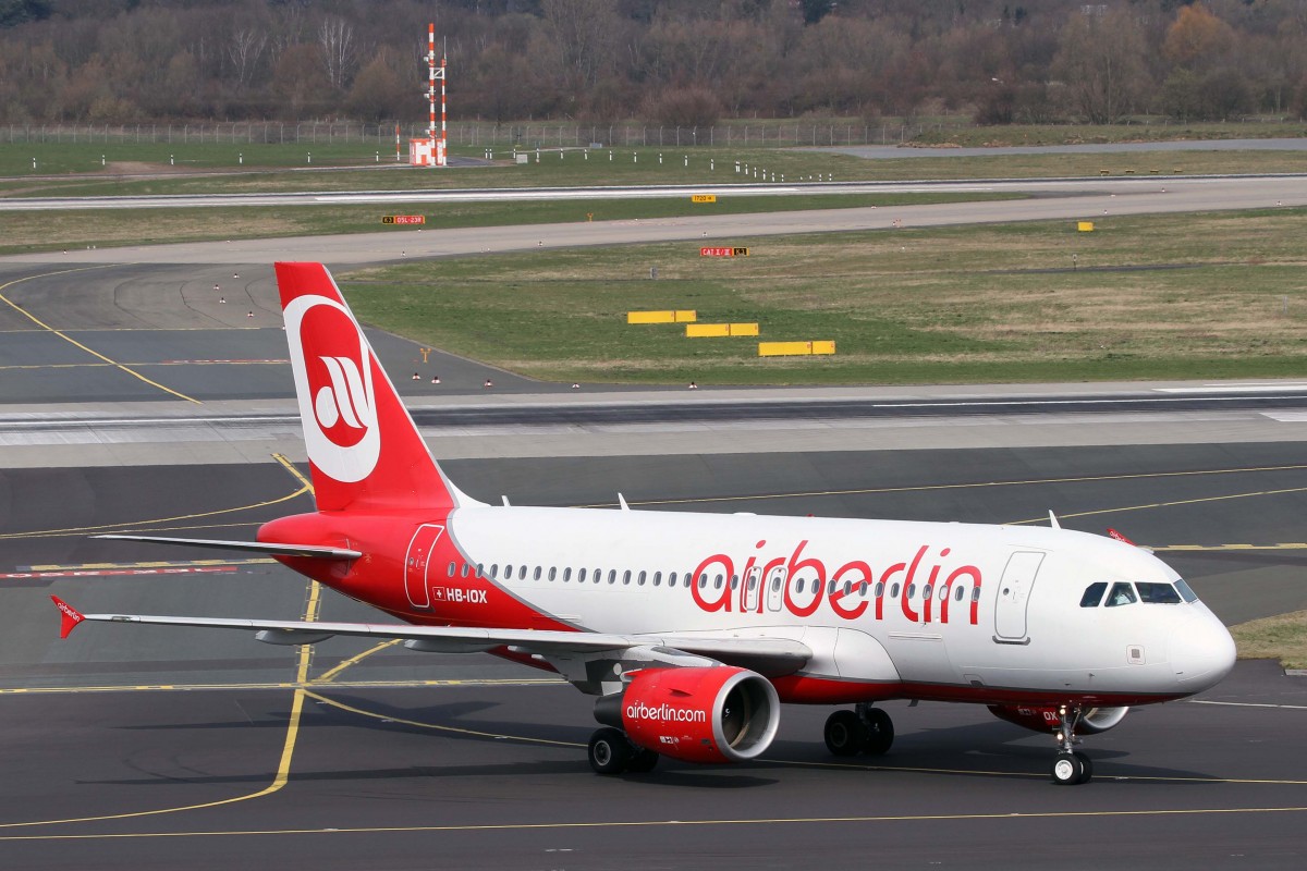 Air Berlin (Belair), HB-IOX, Airbus, A 319-112, 03.04.2015, DUS-EDDL, Düsseldorf, Germany