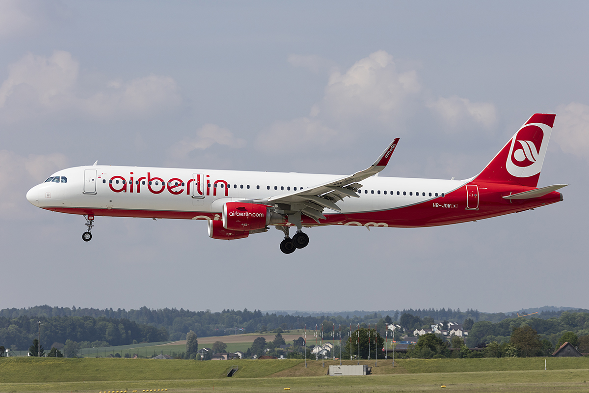 Air Berlin (Belair), HB-JOW, Airbus, A321-211, 25.05.2017, ZRH, Zürich, Switzerland



