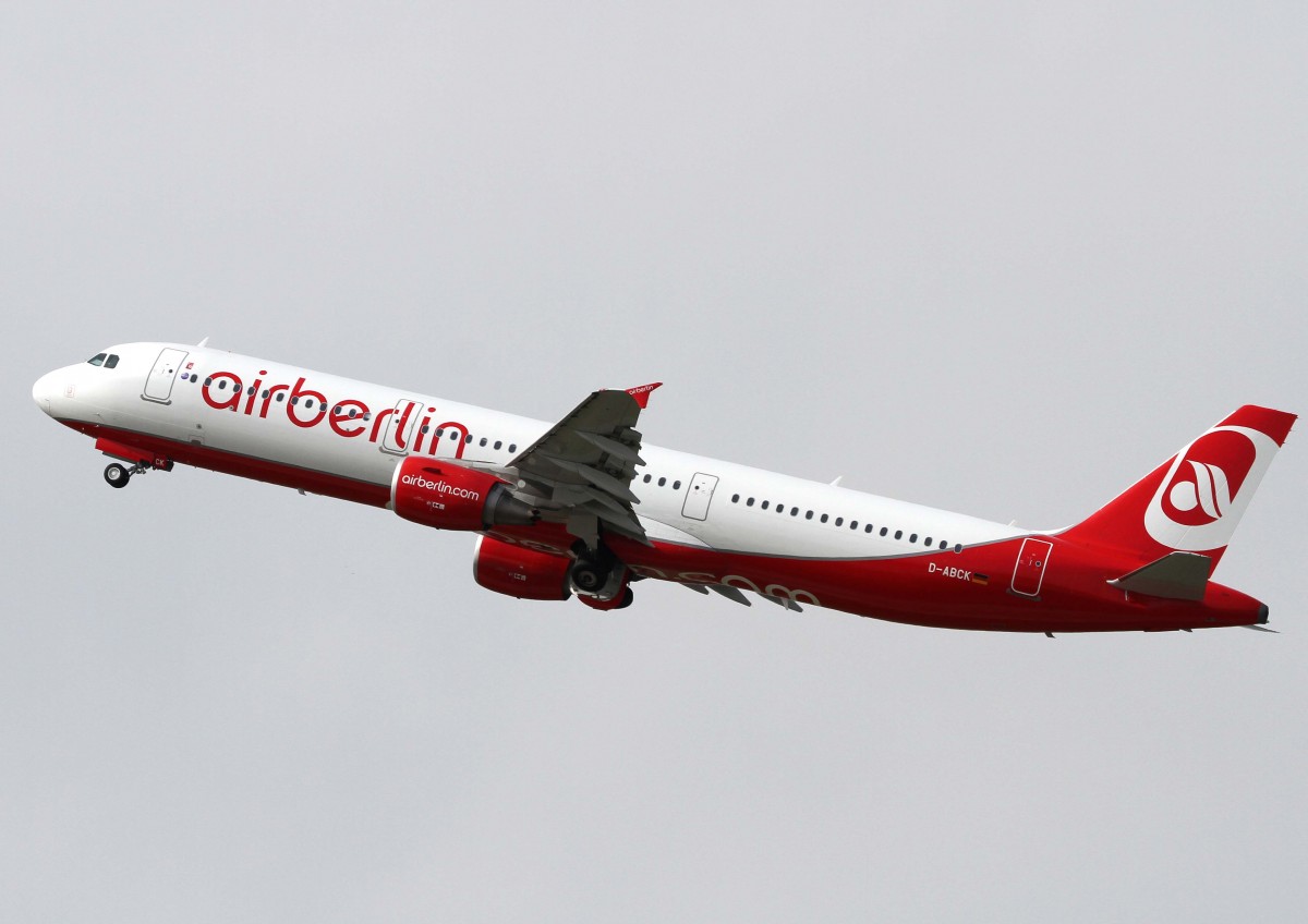 Air Berlin, D-ABCK, Airbus, A 321-200, 02.04.2014, DUS-EDDL, Dsseldorf, Germany
