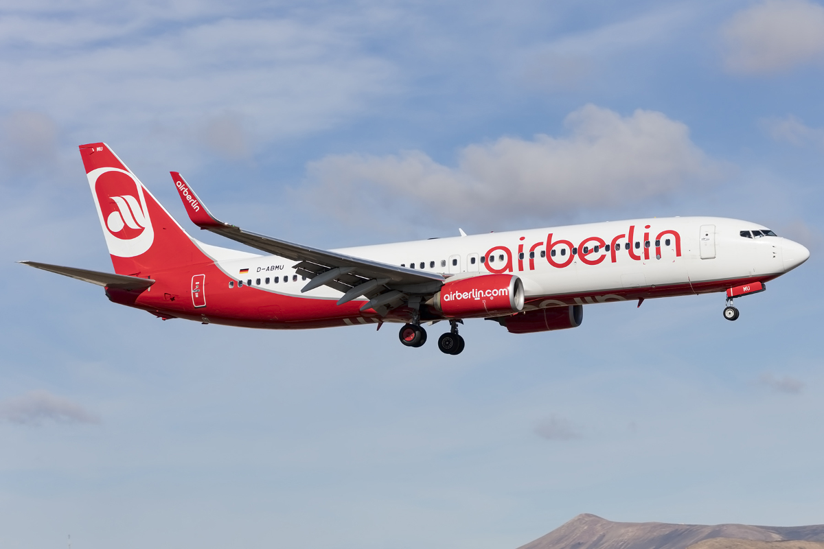 Air Berlin, D-ABMU, Boeing, B737-86J, 17.04.2016, ACE, Arrecife, Spain 



