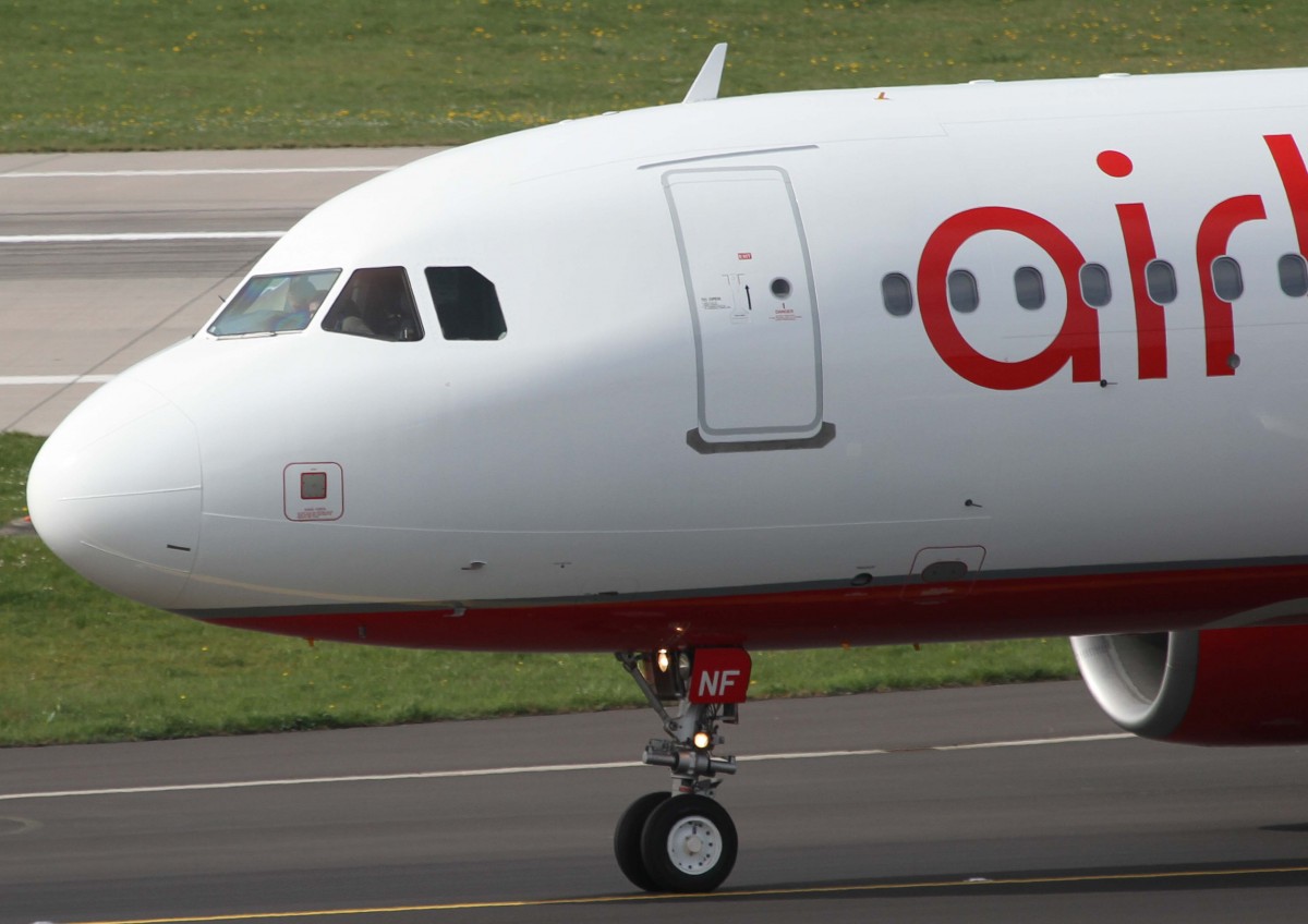 Air Berlin, D-ABNF, Airbus, A 320-200 (Bug/Nose), 02.04.2014, DUS-EDDL, Dsseldorf, Germany