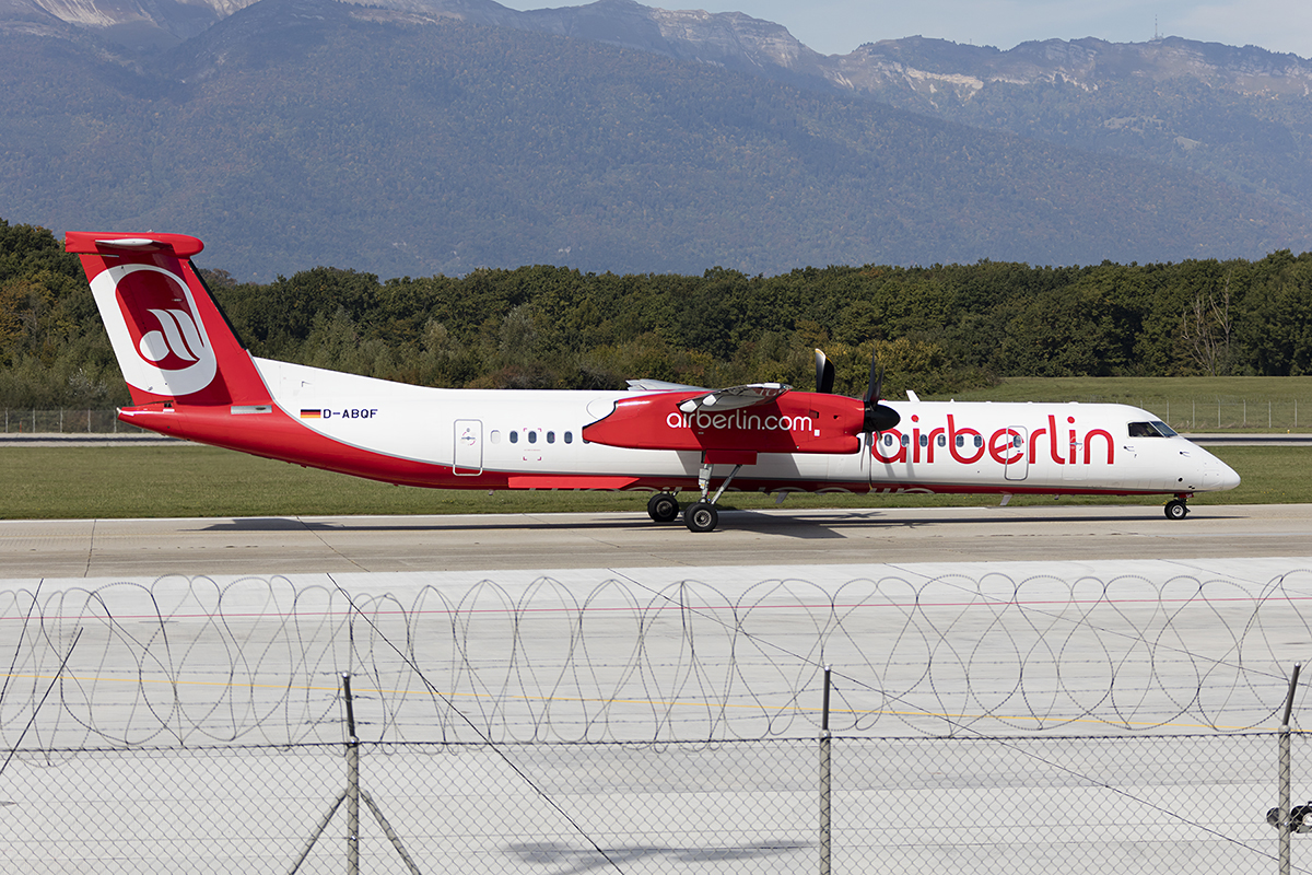 Air Berlin, D-ABQE, Bombardier, DHC-8-402Q, 24.09.2017, GVA, Geneve, Switzerland



