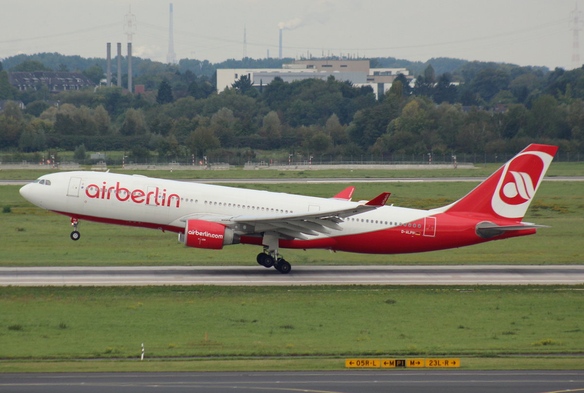 Air Berlin, D-ALPH,MSN 739, Airbus A 330-223,17.09.2017, DUS-EDDL, Düsseldorf, Germany 