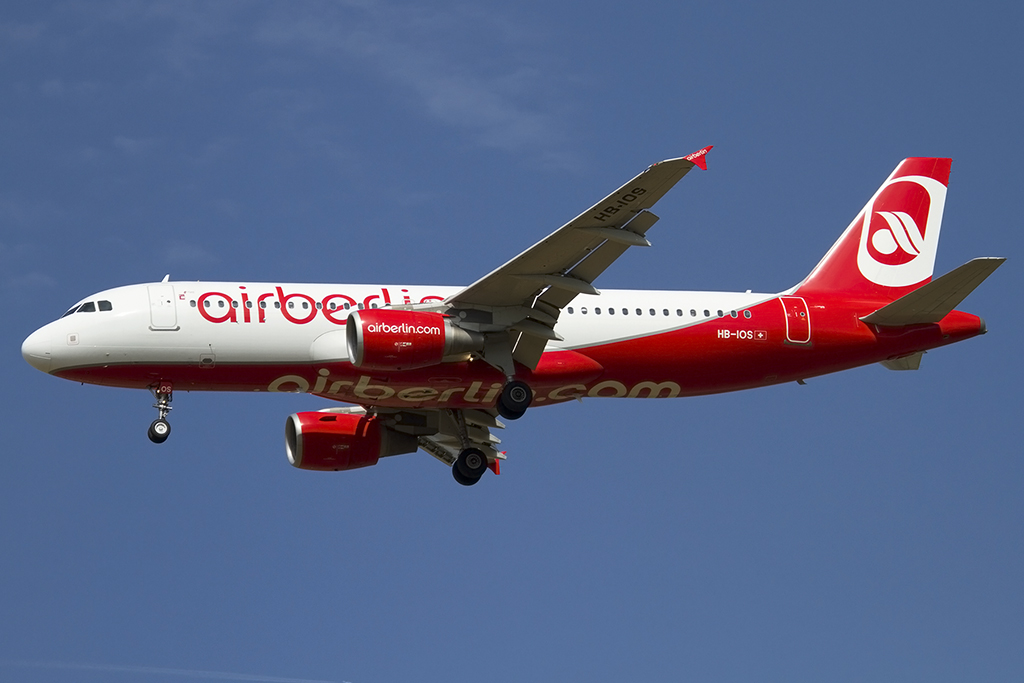 Air Berlin, HB-IOS, Airbus, A320-214, 19.07.2015, BSL, Basel, Switzerland 





