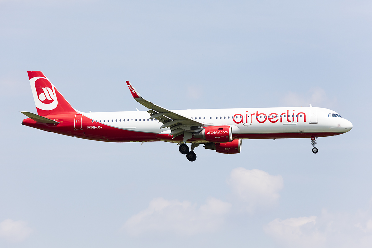 Air Berlin, HB-JOV, Airbus, A321-211, 25.05.2017, ZRH, Zürich, Switzerland 




