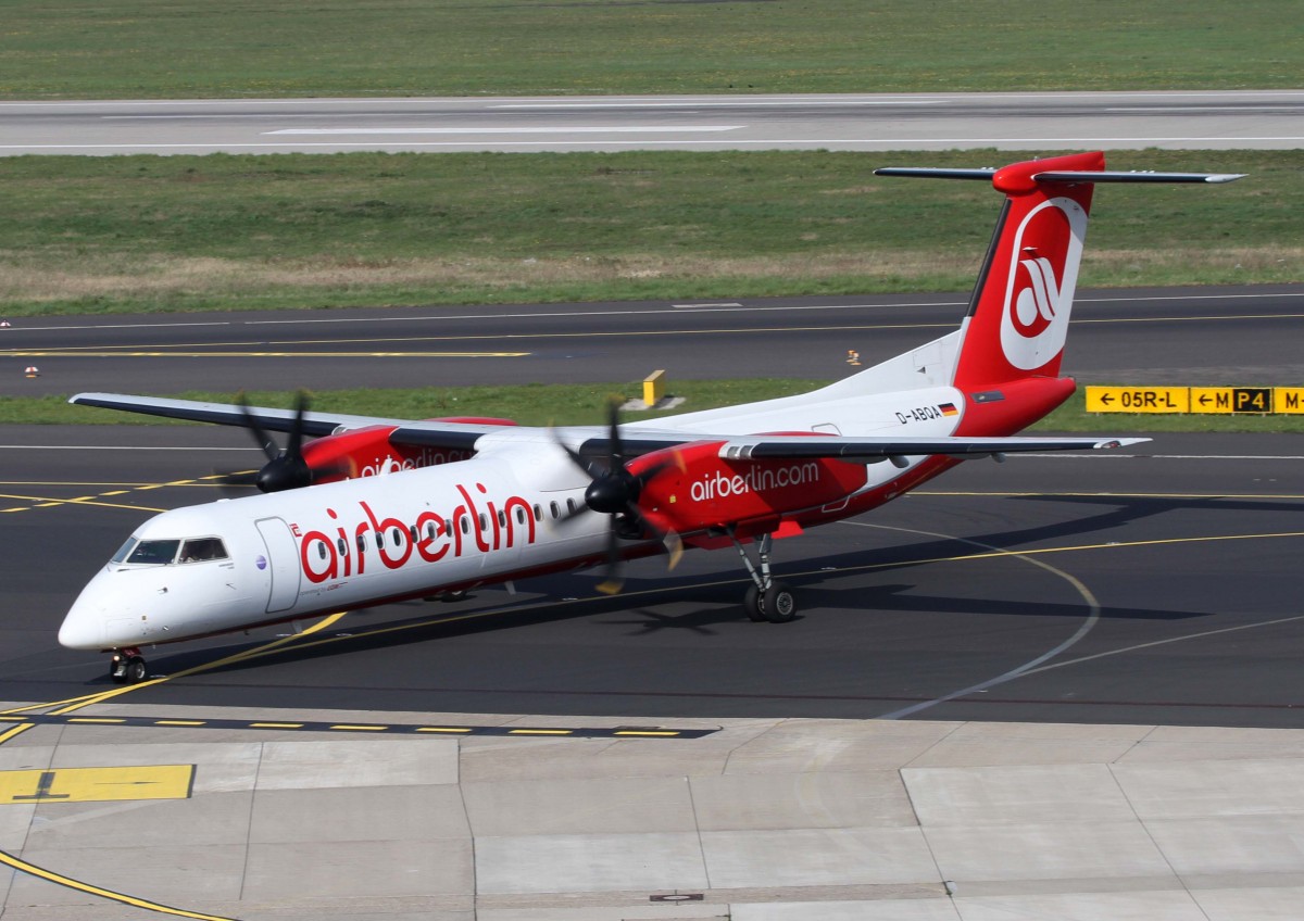 Air Berlin (LGW), D-ABQA, De Havilland Canada, 8Q-400, 02.04.2014, DUS-EDDL, Dsseldorf, Germany