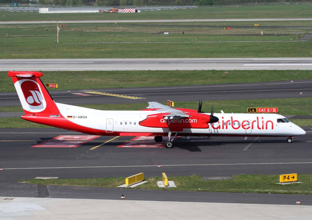 Air Berlin (LGW), D-ABQA, De Havilland Canada, 8Q-400, 02.04.2014, DUS-EDDL, Dsseldorf, Germany