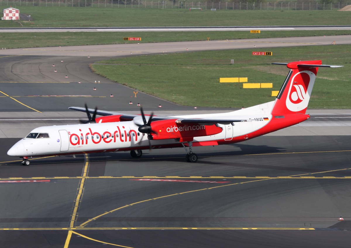 Air Berlin (LGW), D-ABQD, De Havilland Canada, 8Q-400, 02.04.2014, DUS-EDDL, Dsseldorf, Germany
