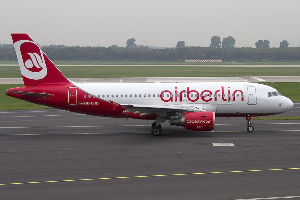 Air Berlin, OE-LOB, Airbus, A319-112, 08.10.2013, DUS, Düsseldorf, Germany 






