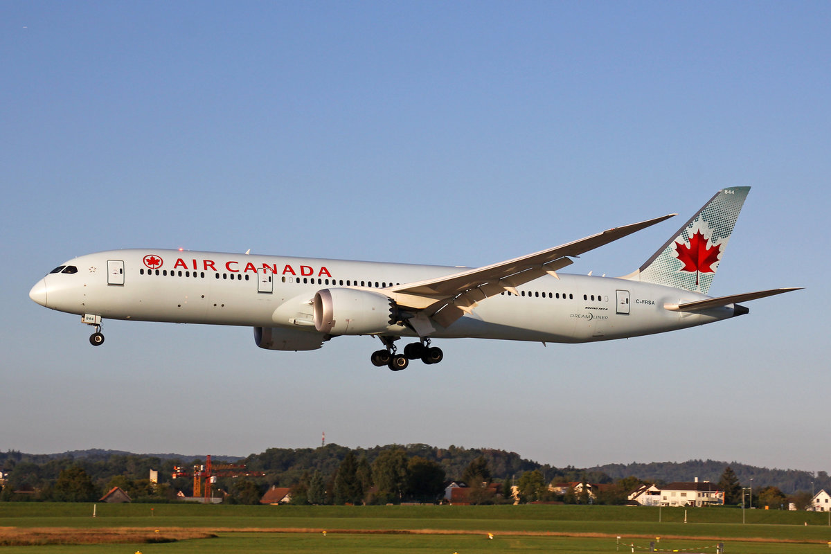 Air Canada, C-FRSA, Boeing 787-9, msn: 37175/515, 20.September 2019, ZRH Zürich, Switzerland.