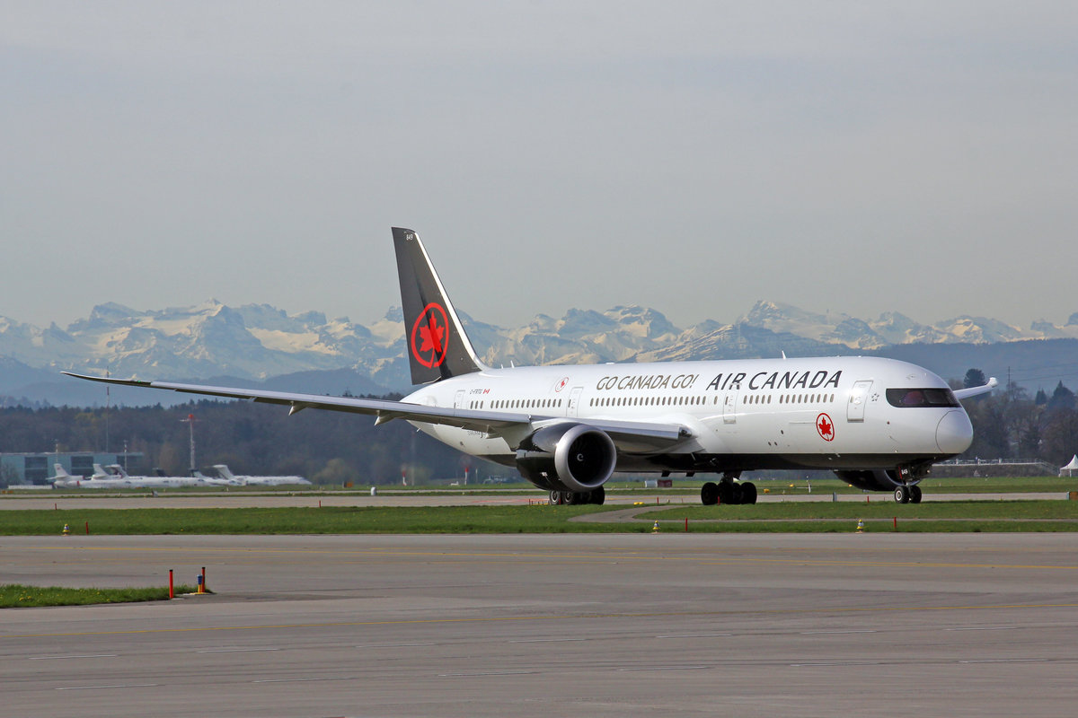 Air Canada, C-FRTG, Boeing 787-9, msn: 37184/558, 14.April 2018, ZRH Zürich, Switzerland. Go Canada Go.